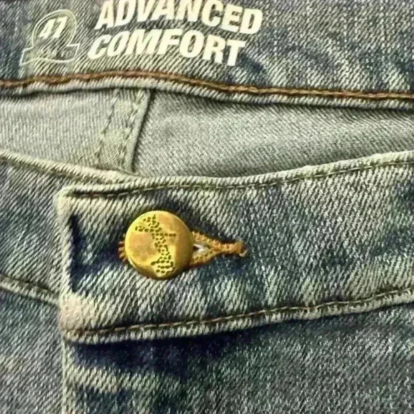 WRANGLER 47MACSB Advanced Comfort Jeans Mens 36x30 Blue Regular Fit - Picture 3 of 11